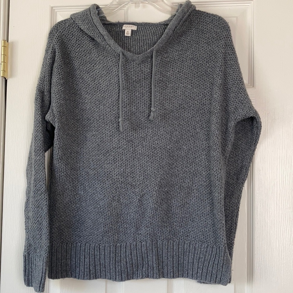Sonoma Women’s Knit Grey Hoodie (size M)